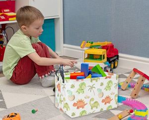 Cesta de Almacenamiento Rectangular para Niños con Diseño de Dinosaurio, Contenedor de Juguetes - Product Image 3