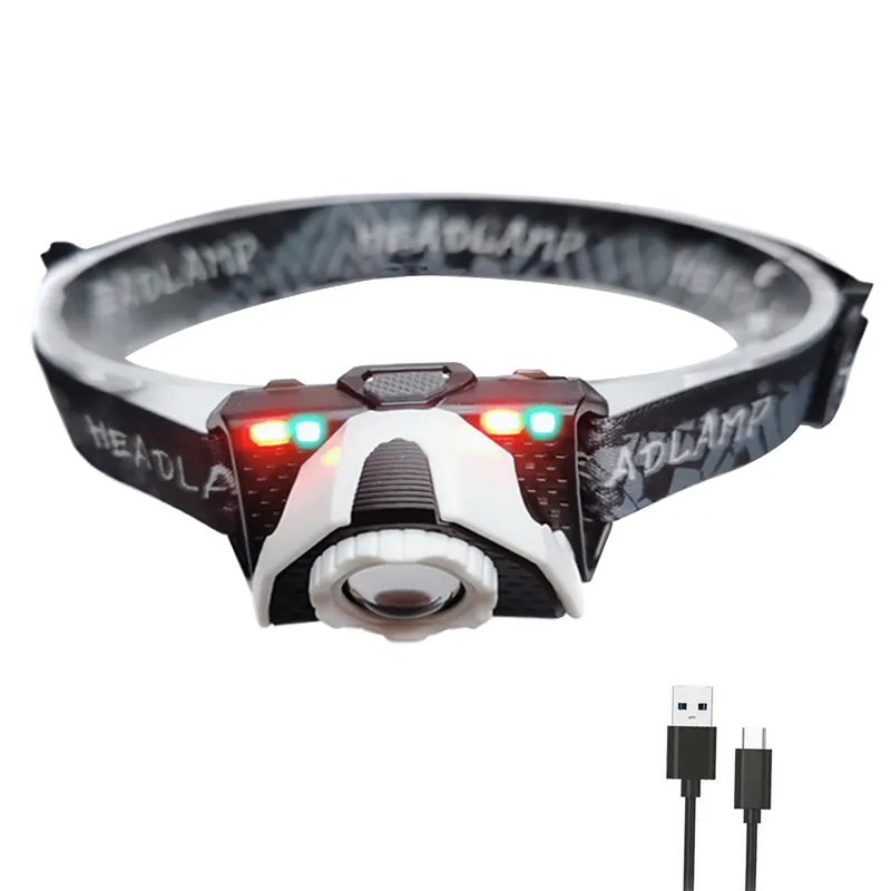 New Arrival High Power hunting headlamp USB Rechargeable Red Green Focus Outdoor Headlight LED bike front light Other Camping