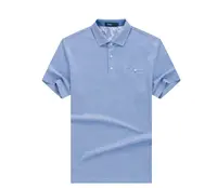 Kaus Golf 100% Katun Pria dengan Saku, Kemeja Polo Kustom