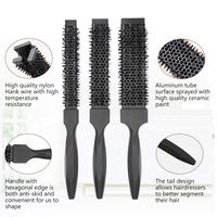 Logo personnalisé outil de salon professionnel brosse à cheveux ondulation baril carré plus long en céramique démêlant coiffage cheveux longs