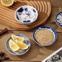 Chat mignon Mini céramique plat de soja Sauce vinaigre confiture plats cuisine petites assiettes d'assaisonnement vaisselle cadeaux pour la cuisine