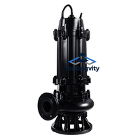 Pompe submersible électrique pour eaux usées, moteur à noyau en cuivre, accouplement automatique fixe, structure à double pale, 180WQ/QW, 4HP