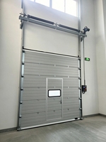 Porte de garage industrielle commerciale automatique à enroulement, coupe-vent, en acier, design chinois personnalisé, finie