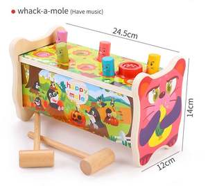 Nouveauté populaire : Jouet d'activités à frapper et à tirer, jouets colorés à marteler, jouet marteau en bois pour l'éveil des enfants - Product Image 6