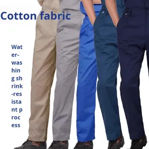 Pantalon de travail d'été en coton droit respirant Loose Thin Long Factory Delivery Construction <span class=keywords><strong>Site</strong></span> Handling Labour Protection - Product Image 3