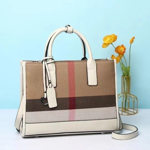 Nouveau <span class=keywords><strong>tartan</strong></span> dames sacs à main à carreaux conception sacs à main pour femme en cuir véritable élégant luxe grande capacité impression classique sac fourre-tout - Product Image 5