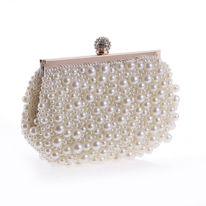 Wholesale Fashion Elegant Handmade Beaded <strong>Handbag</strong> Women Clutch Purse Lady <strong>Pearl</strong> Evening Bag - Product Image 1