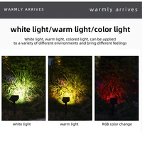 Spots solaires extérieurs 7 LED éclairage de paysage projecteurs réglables 2-en-1 alimenté par l'énergie solaire IP65 étanche lumière de jardin