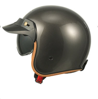 Casque de moto rétro demi-face ECE 22.06, casque ouvert vintage, OEM/ODM FctoryOF606