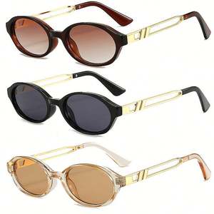 Gafas de Sol Personalizadas con Logotipo, Estilo Retro Moderno 2025, Metálicas, Punk, para Hombre, Protección UV400, Ovaladas Pequeñas, para Mujer - Product Image 3