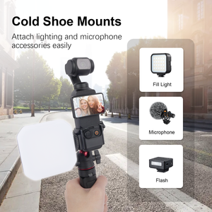 Trépied télescopique rotatif à 360° Mechrig à 3 sections, kit de poche 3 en 1 pour <span class=keywords><strong>cam</strong></span>éra d'<span class=keywords><strong>action</strong></span>, téléphone, lumière d'appoint, en alliage d'aluminium léger et compact - Product Image 4