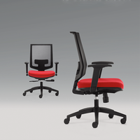 Silla de Oficina Ergonómica con Respaldo Medio de Malla y Soporte Lumbar Elástico Adaptativo, Directo de Fábrica, para Trabajadores