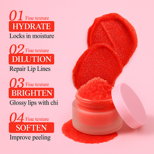 Vente en gros <span class=keywords><strong>Produit</strong></span> pour les lèvres végétalien biologique à la fraise naturel de haute qualité Gommage pour les lèvres exfoliant <span class=keywords><strong>rose</strong></span> personnalisé Fabricant de marque privée - Product Image 3