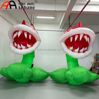 Plante monstre piranha carnivore gonflable géante personnalisée pour la décoration d'événements d'Halloween, de jardins, de scènes et de fêtes à thème