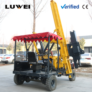 Pile driver à roues pour garde-corps / pile driver hydraulique mobile adapté à l'installation de garde-corps de sécurité routière - Product Image 4