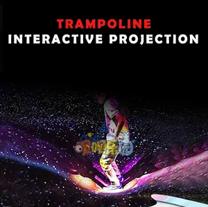 Interesantes juegos de proyección de trampolín para interiores Niños AR Equipo de Parque de Atracciones interactivo inmersivo