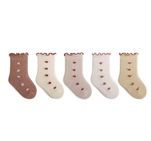 Kaus kaki jala bayi baru lahir, Kaos Kaki katun nyaman warna polos kartun musim dingin untuk balita - Product Image 3