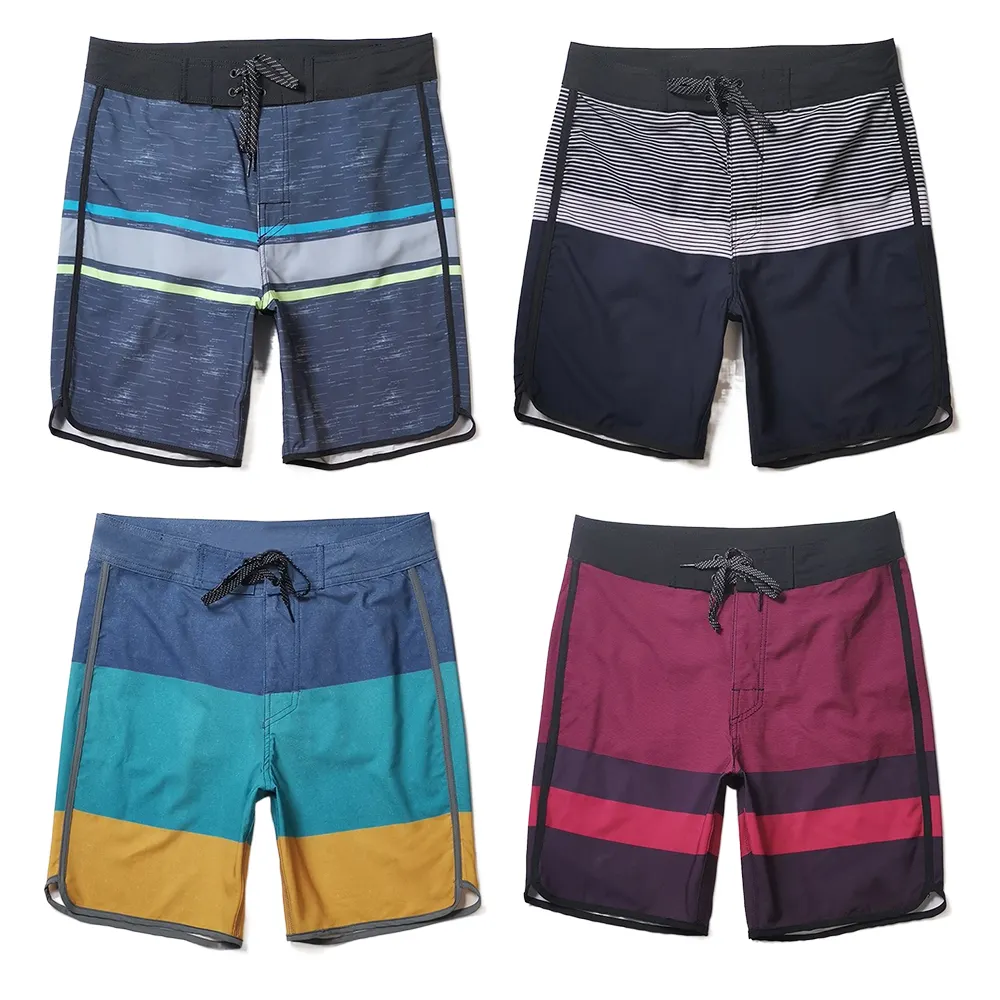 Custom Logo Mannen Snel Droog Zwemmen Shorts Badmode Trunks Passen Taille Beachwear Polyester Surf Board Shorts
