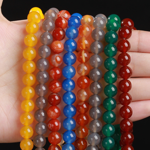 Hạt đá tự nhiên JD GEMS: Mã não đỏ tự nhiên, mã não đen, mã não Ấn Độ, hạt tròn rời, bán buôn, đá tự nhiên, lý tưởng để làm đồ trang sức tự chế - Product Image 3