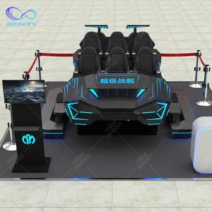 Simulateur de courses professionnelles Vr 9D pour 6 personnes, simulateur Vr d'intérieur avec 6 sièges avec simulateur de mouvement 6Dof Servo <span class=keywords><strong>Drive</strong></span> - Product Image 2