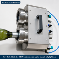 Machine de capsulage semi-automatique pour bouteilles de champagne et de vin mousseux de 750 ml, 100-300 BPH