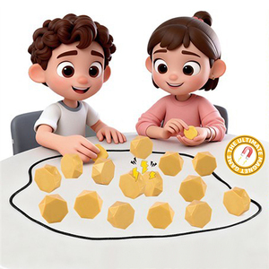 Jeu de société à effet magnétique pour enfants avec pierres magnétiques et gameplay interactif pour l'entraînement logique et les jeux de société - Product Image 4