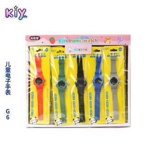 นาฬิกาอิเล็กทรอนิกส์สำหรับเด็กคิย G5 ไฟฉาย LED สายพลาสติกคละสีสำหรับเด็ก - Product Image 2