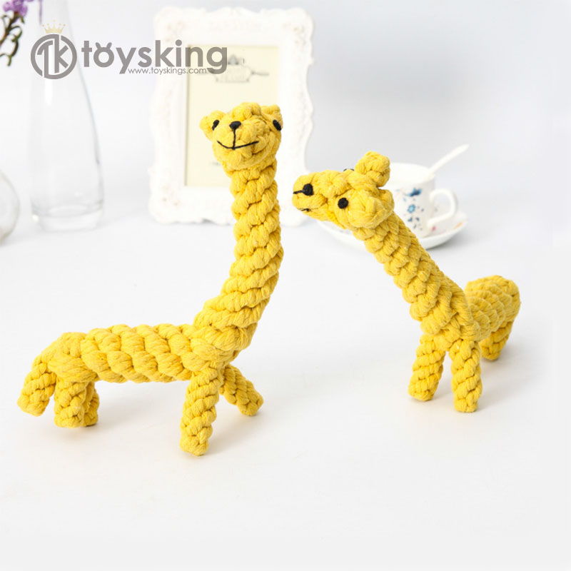 ВЕРЕВОЧНАЯ ИГРУШКА для домашних животных, жираф, животное, форма для собак, игрушки