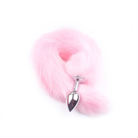 Plug anal en métal en forme de queue de lapin moelleuse, en acier inoxydable lisse, avec fausse fourrure, pour cosplay, jeux de rôle, fétichisme, jouets sexuels pour couples