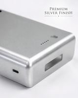 Boîtier de dispositif portable en métal usiné CNC de haute précision sur mesure, pièces de fraisage en aluminium argenté pour équipement électronique