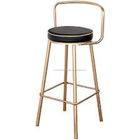 Amson Messing Metall-Barhocker mit Kunststoff-Perlenbasis Goldene Oberfläche Klassisches Design Verstellbar Rechteckig Hochwertig Modern