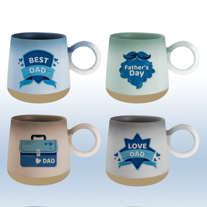 แก้วเซรามิกคุณภาพสูงทันสมัยแบบเรียบง่าย สีพื้นพร้อมลวดลายตัวอักษร เหมาะสำหรับเป็นของขวัญทางธุรกิจ - Product Image 1