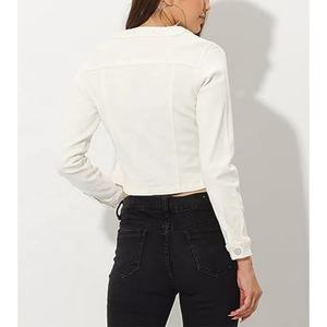 Wholesale <b>Women's</b> Denim Shirt Casual Slim Spring Jdenim <b>Jacket</b> <b>Women</b> Classic Bomber Denim Shirt <b>for</b> <b>Women</b> - Product Image 6