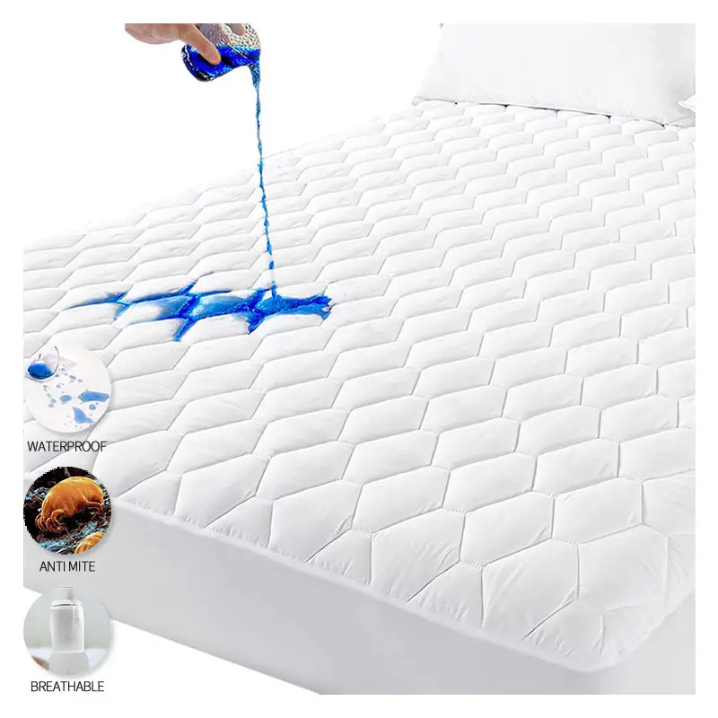 Bán Buôn Microfibre Chống Giường Bug Bằng Chứng Bảo Vệ De Colchon Chần Nước Bằng Chứng Không Thấm Nước Giường Bìa Nệm Bảo Vệ Bao Gồm