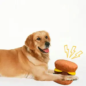 JXANRY Pet Food New Toy Dog farcito Squeaky Toy Pet Fries Burger Bite-resistant digrigning Teeth-teasing Items
