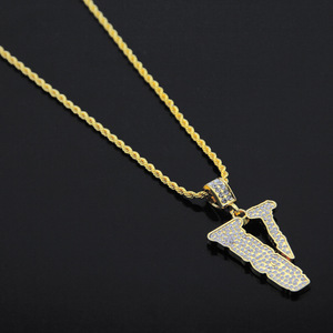 Collar con Colgante de Letra V de Diseño Innovador y Alta Calidad, Estilo Hiphop, Unisex, Joyería de Moda al por Mayor, Gran Venta 2026 - Product Image 2