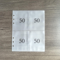 Carpeta de PVC Gruesa A5 al por Mayor, con Logotipo Personalizado, 4 Bolsillos, Insertos Transparentes de PVC, Organizador de Ahorro de Dinero, Sobres