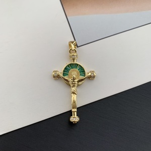 BD-C6215 Ciondoli Religiosi Multipli <span class=keywords><strong>a</strong></span> Croce <span class=keywords><strong>per</strong></span> Creazione Gioielli, Charms <span class=keywords><strong>a</strong></span> Croce Cristiana, Accessori <span class=keywords><strong>per</strong></span> Collane con <span class=keywords><strong>Gesù</strong></span> e Vergine <span class=keywords><strong>Maria</strong></span> - Product Image 5