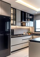 Vente directe d'usine, armoire de cuisine moderne en bois massif en bois de rose, multifonctionnelle, avec un design écologique, panneau résistant à l'eau