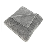 Serviettes de voiture en microfibre corail 550 g/m² à séchage rapide, sans bords, en tissu pelucheux pour le nettoyage, le lavage, le lustrage, le polissage, les sports, la maison et l'entretien automobile