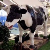 Modèle d'animal animatronique personnalisé pour centre commercial intérieur ou décoration, modèle de vache grandeur nature avec système automatique pour divertissement