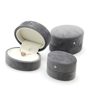 Joyero pequeño negro esmerilado, estuche portátil de terciopelo y cuero para pendientes de franela, varias cajas de papel para almacenar joyas - Product Image 5