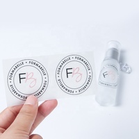 Rouleau d'étiquettes autocollants transparents adhésifs personnalisés en vinyle transparent imperméable à l'eau PVC autocollant impression logo autocollants
