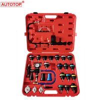 AUTOTOP B100133 Kit de test de fuite universel pour réservoir d'eau automobile 28 pièces Détecteur de fuite sous vide Pompe de pression pour radiateur de refroidissement