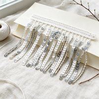Nouvelle dentelle à franges perlées et sequins 2026 pour lingerie, maillots de bain, robes, décoration de vêtements, bikini