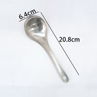 Cuillère de service jetable en acier inoxydable plaqué or classique, polissage miroir, grande taille, manche martelé élégant, utilisation à domicile, cafétéria