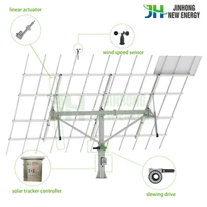 Jinhong متعقب للطاقة الشمسية 12kw 20 لوحة الأعلى مبيعا محور ثنائي متعقب للطاقة الشمسية تصميم حاصل على براءة اختراع نظام تعقب الطاقة الشمسية