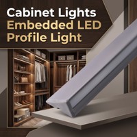 Bandes lumineuses LED pour la maison, lumière linéaire en aluminium, luminaire LED triangulaire pour l'éclairage des armoires et des meubles YB1021-42-1