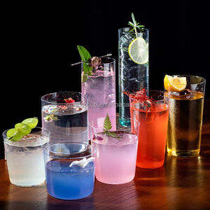 Venta al por mayor claro Collin Glass Set <span class=keywords><strong>Martini</strong></span> <span class=keywords><strong>Mojito</strong></span> Highball Juice Cup Bar recto copas de cóctel con caja de logotipo personalizado - Product Image 5