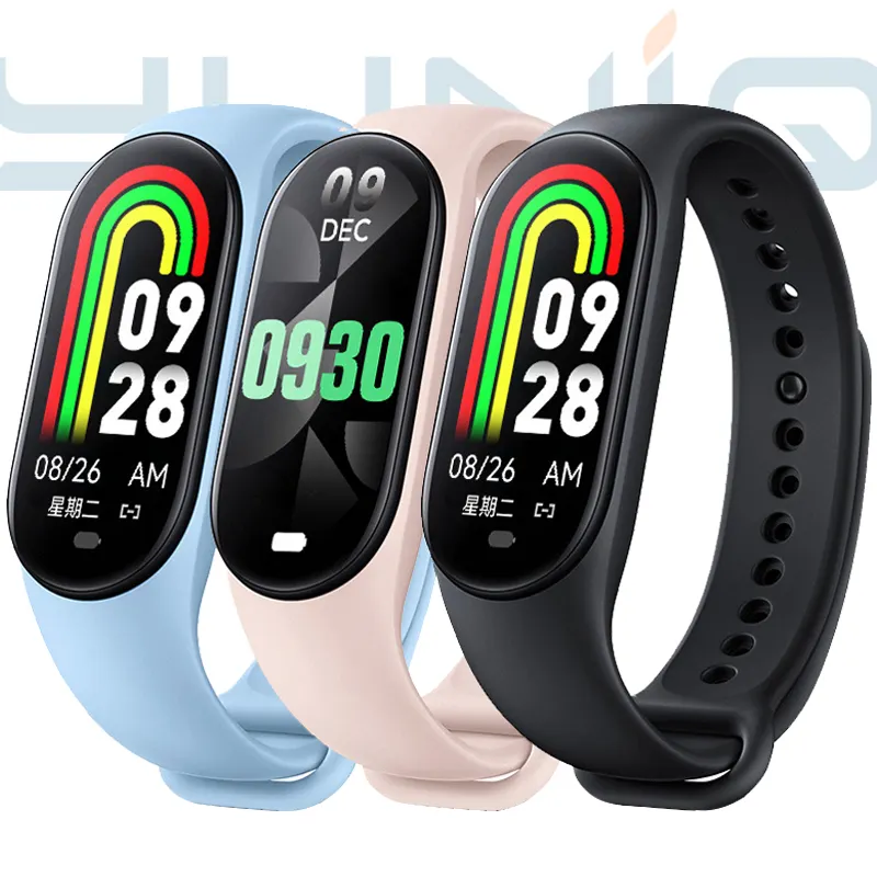 Yuniq Smartwatch Pulseiras De Parede De Moda Pedômetro De Freqüência Cardíaca Esporte Ao Ar Livre M8 Mi Pulseira Inteligente 2023 Popular Banda Inteligente M8